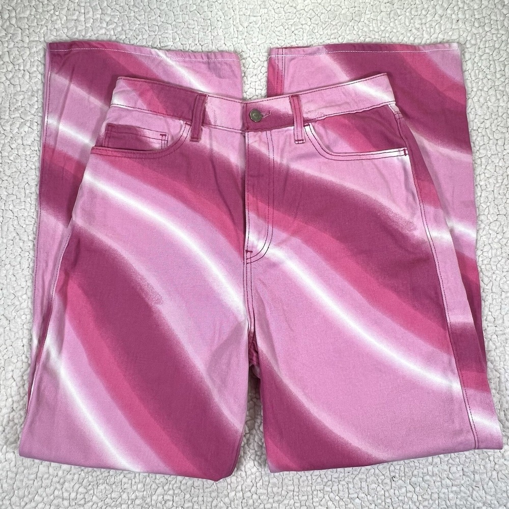 Hollister‎ Baggy Wide Leg Jeans Women's 11R 30x30 Pink Y2K Skater Streetwear